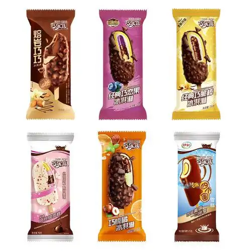 伊利巧乐兹雪糕巧脆巧恋四个圈巧丝绒熔岩可可冰淇淋