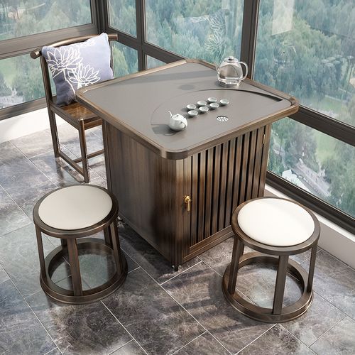 061116阳台小桌椅实木茶桌椅组合小型茶桌家用小茶台现代简约简易小