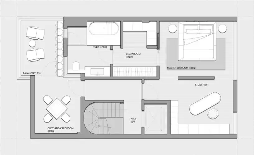 283㎡三层联排别墅平面cadpsd