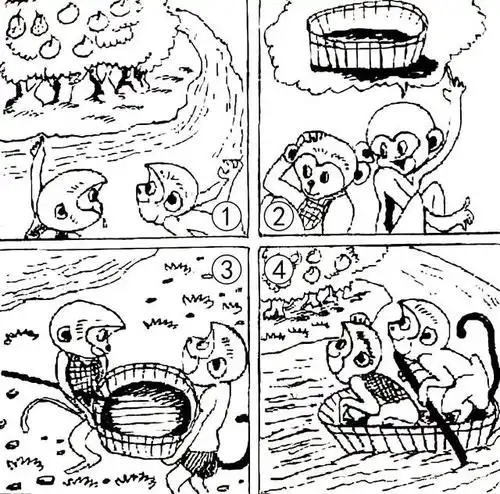 看图写话猴子摘桃