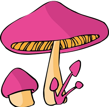 可爱卡通蘑菇素材
