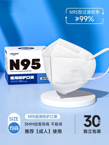n95医用级口罩鱼嘴柳叶型5层一次性级别3d立体白色3d立体轻薄透气