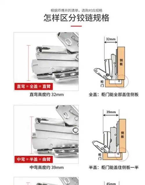 大角度铰链165度180度大弯门铰转角橱柜折叠阻尼液压烟斗合页敬平