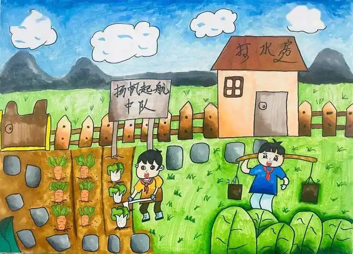 文峰小学部"春耕"系列活动之二:菜园主题宣传画创作_高成峰_灵峰_审核