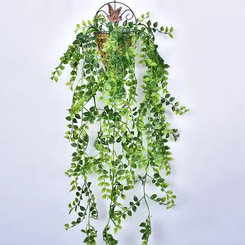 家居装饰仿真植物壁挂3叉春藤绿植垂挂藤蔓仿真植物墙装饰垂柳