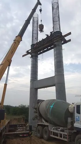 3.8号中系梁浇筑混凝土.