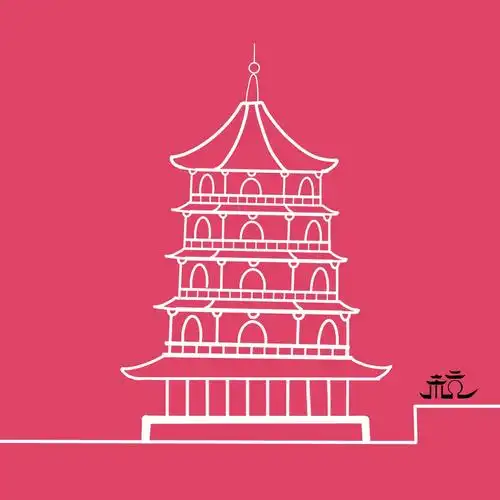 杭州城市简笔画