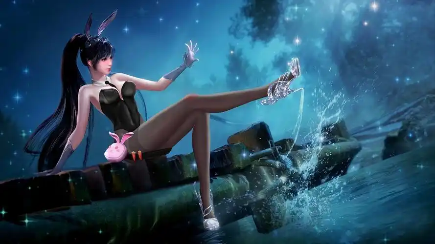 斗罗大陆p图 小舞换上兔女郎衣服 去掉 - 空间壁纸网