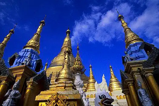 缅甸,仰光,大金塔,金色,佛塔