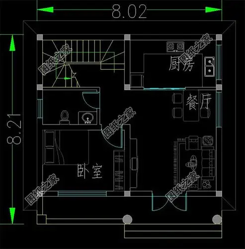 农村小户型自建房设计图,第3套进深8米,造价十万左右