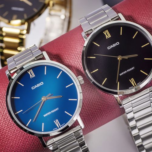 卡西欧casio手表时尚简约指针商务石英表mtpvt01gvt01lvd01d日韩腕表