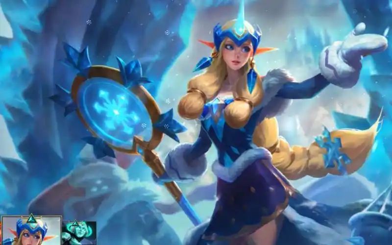 lol英雄联盟手游冬境仙灵索拉卡冰雪节皮肤winterwondersorakaskin