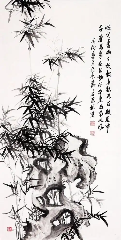 国画竹子怎么画 石荣禄手绘竹子图欣赏