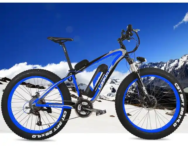 蓝克雷斯电动自行车36v山地电动车超大轮雪地电动车助力电动车