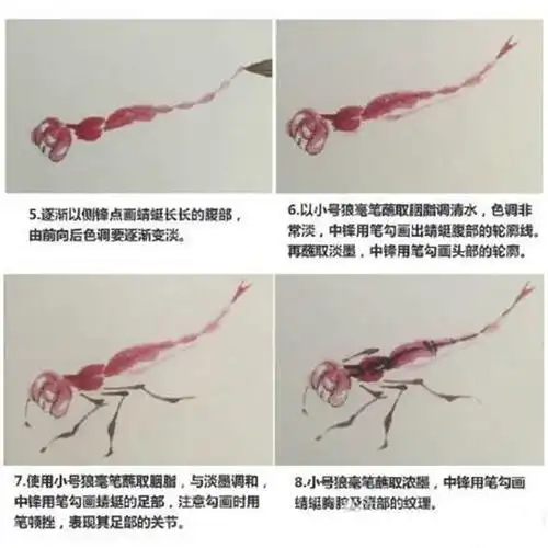 国画蜻蜓怎么画?