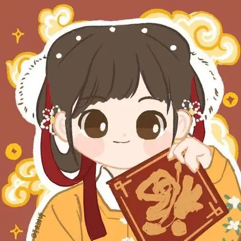 新年手绘精美头像女