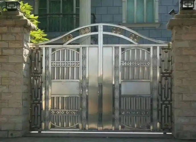 不锈钢庭院大门花园大门防盗门 电动围墙平移门