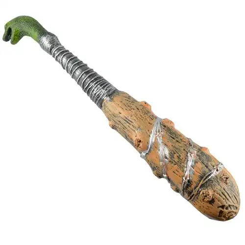 万圣节狼牙棒野人武器棒球棒印第安人手棒土著人手棒蛇头野人棍子