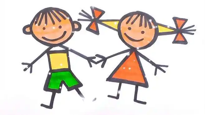 简易画教你画两个小人手拉手,一起来学画吧!-母婴亲子视频-搜狐视频