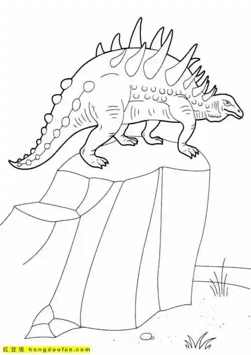 恐龙祖龙始盗龙埃雷拉龙涂色图片免费下载-红豆饭小学生简笔画大全