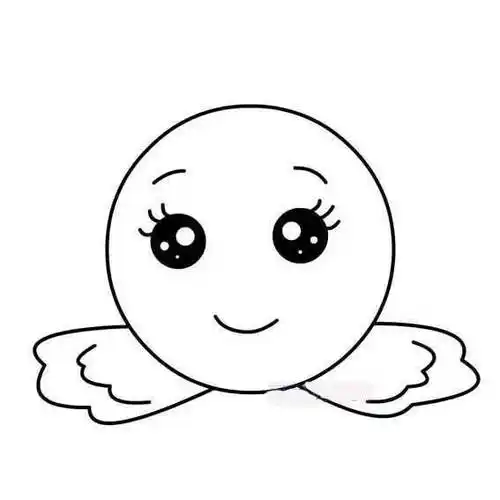 可爱月亮简笔画第1页