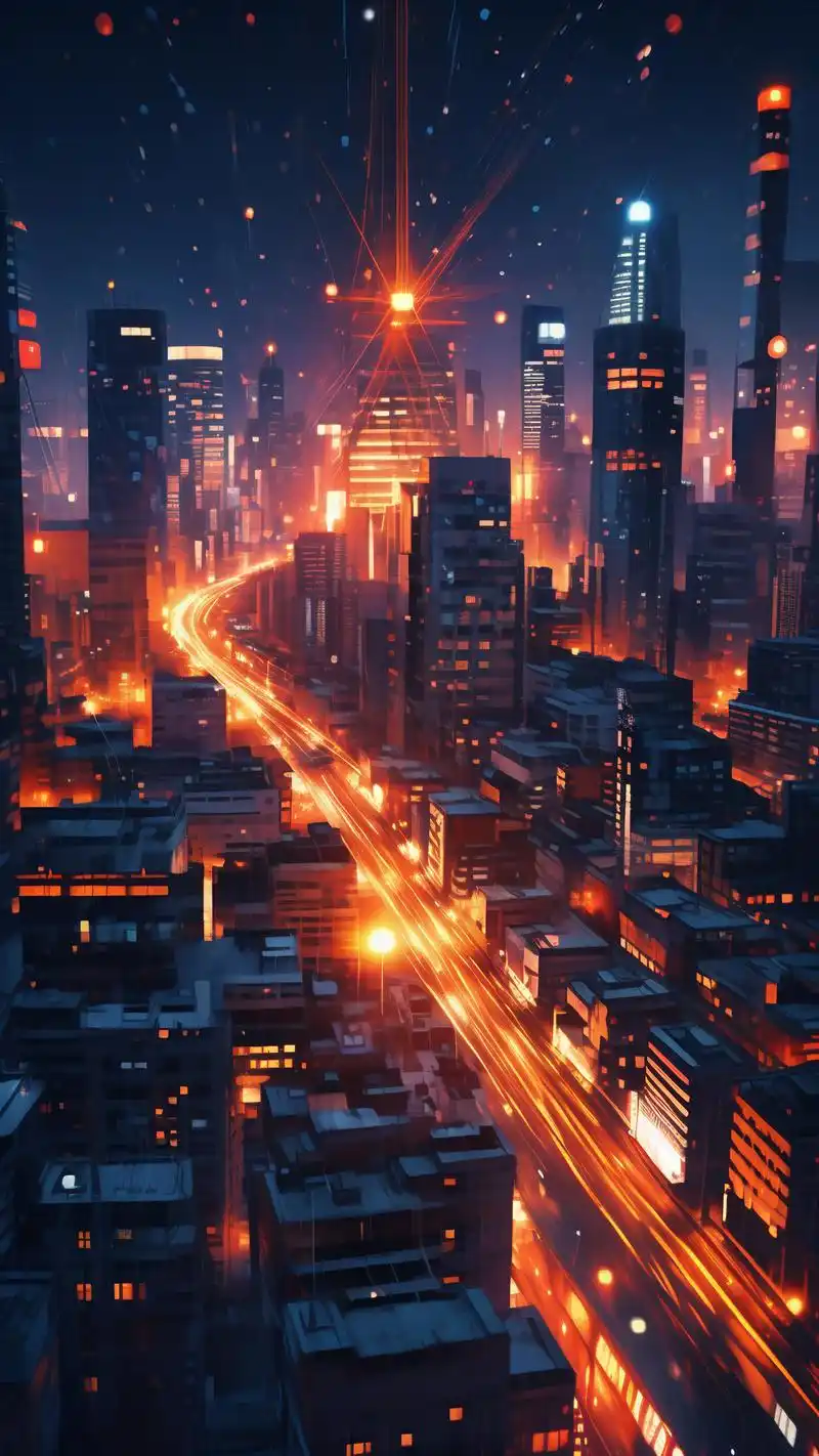 这组城市夜景壁纸,每一张都充满了氛围感,让人仿佛置身于繁华都市的