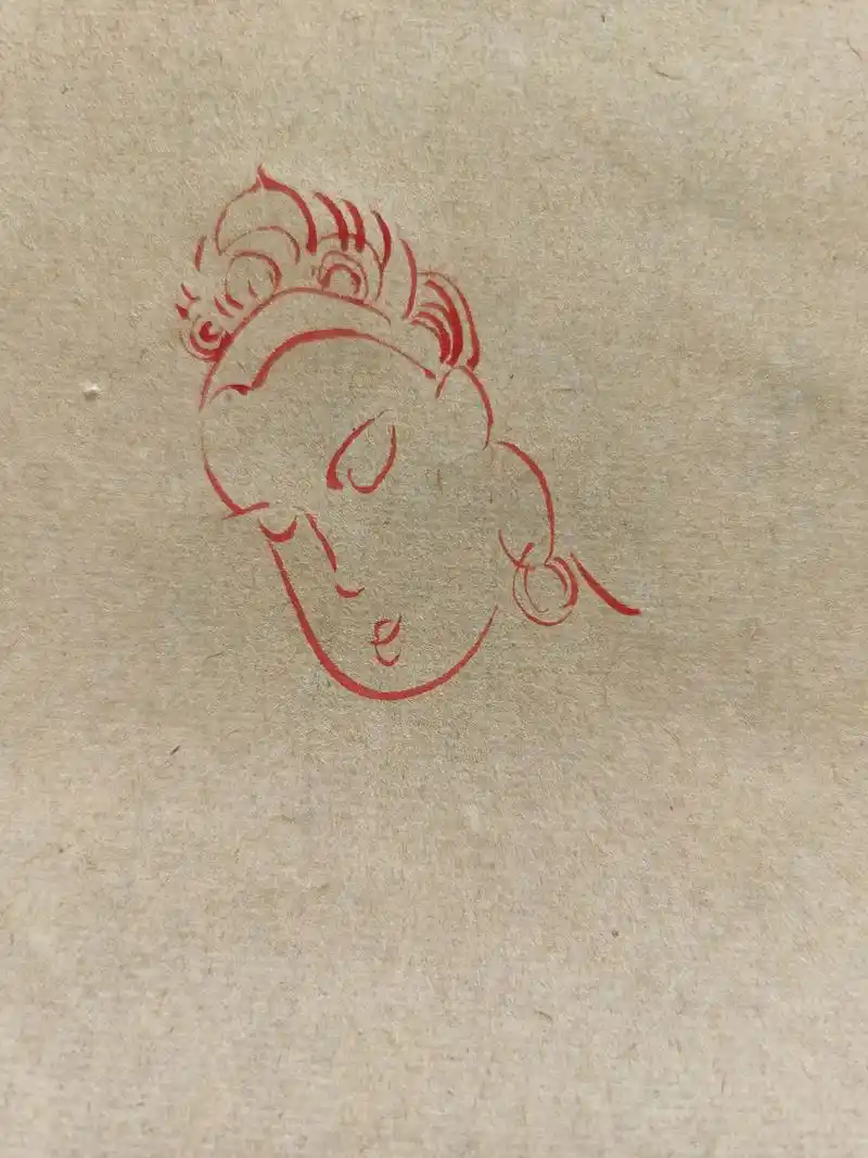 敦煌壁画飞天线描全过程#敦煌飞天 #书画收藏#书画里的中国  - 抖音