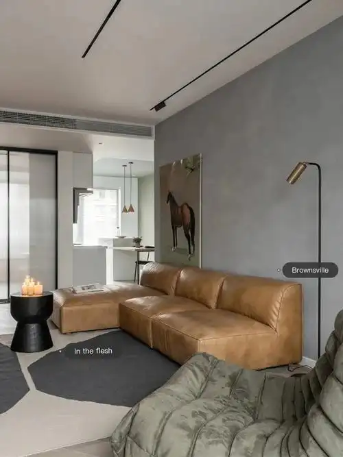 简约风装修只需要一张百看不厌的棕色系沙发