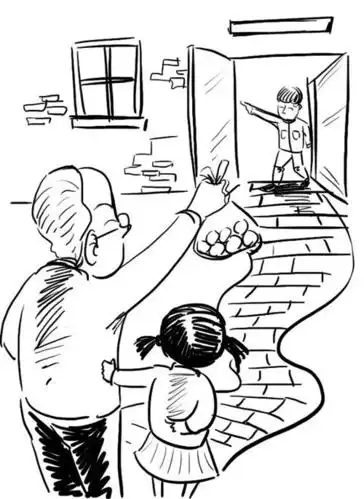 关于串亲戚的简笔画