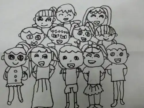 幼儿园以毕业照简笔画