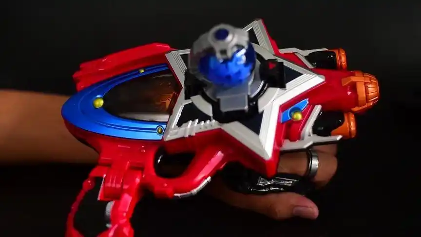 宇宙战队九连者日本机器人特摄动画玩具声效发射器玩具展示