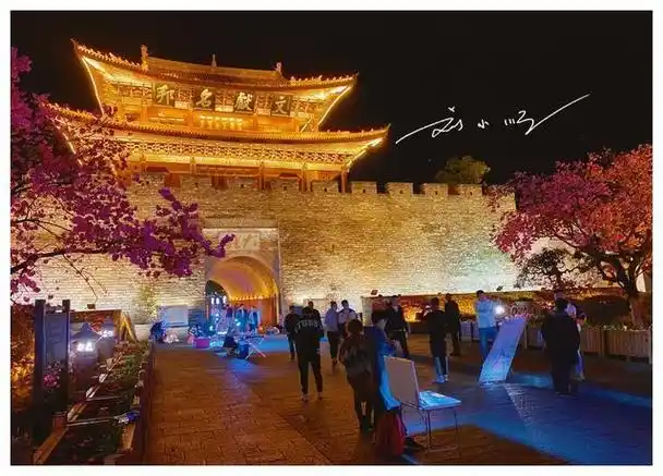 实拍大理古城夜景,特别热闹还摆满地摊,有人喜欢,也有人不喜欢