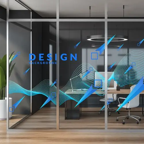 贴膜装饰定制玻璃贴纸公司透光不透明移门门门瓷砖