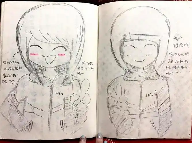 初中同学录的画,好可爱好用心呀!p5是我当时奇葩闷--凑合网
