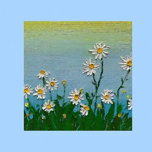 油画棒小雏菊练习016