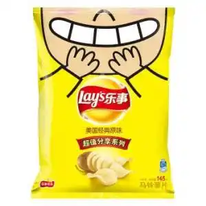 乐事(lays)薯片 零食 休闲食品 美国经典原味 145g 百事食品 *24件 主