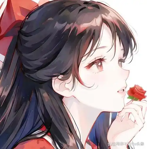 玫瑰花女人头像