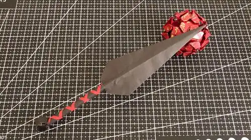 手工折纸:教你折把帅气的苦无,火影迷别错过哦!