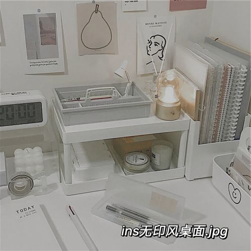 韩国ins同款简约风学生书桌改造桌面收纳双层置物架收纳架子