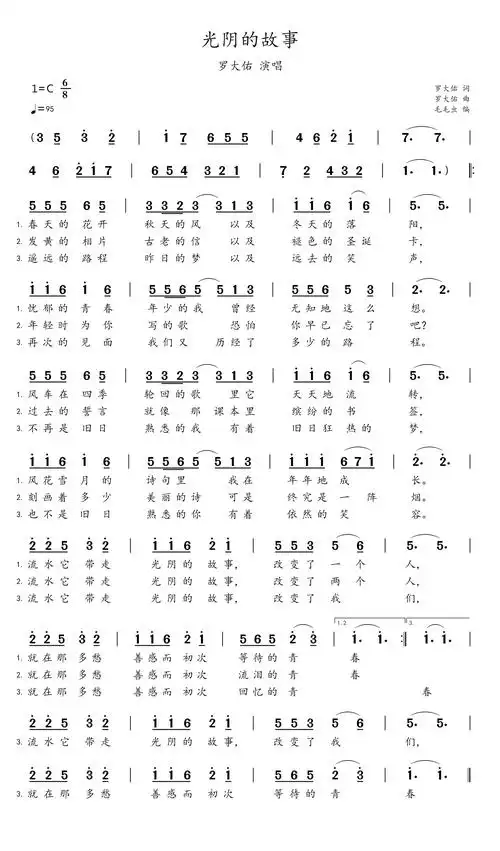 罗大佑《光阴的故事》歌词_力贝号