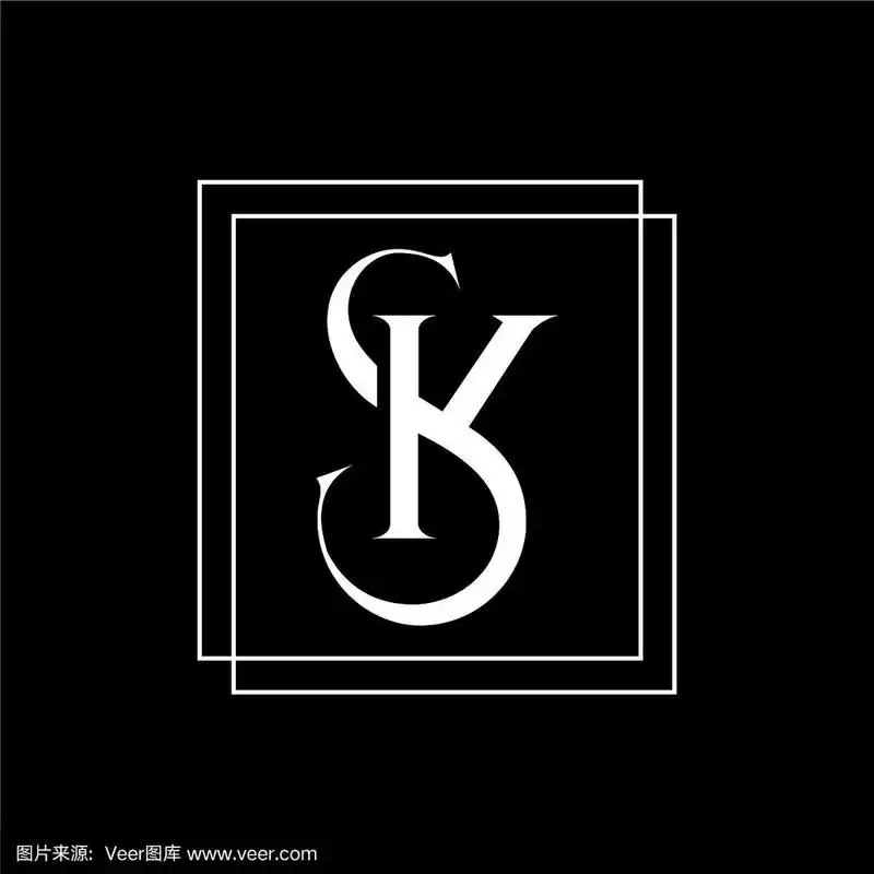 sk字母标识sk sk标识sk图标设计黑色