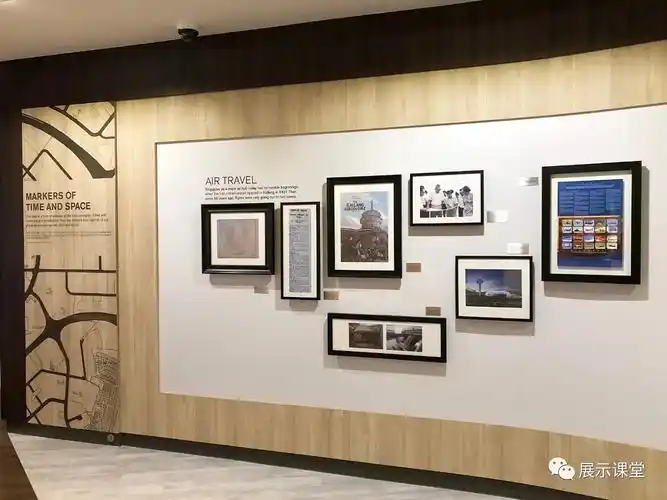 艺术作品展:主背景墙面是木板贴皮制作,表层贴即时贴图案.