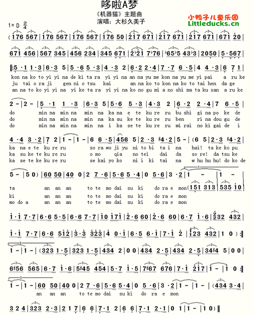 儿歌机器猫主题曲歌词:这件事真好啊 能够做到的话就好啦,那样的梦想