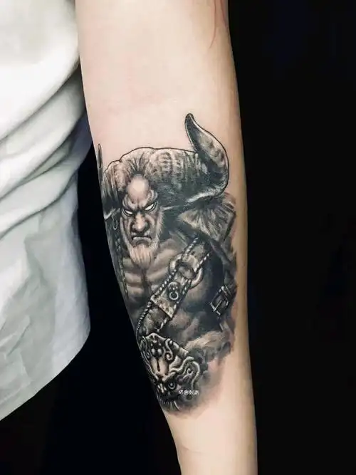 牛魔王_纹身图案手稿图片_孙涛的纹身作品集