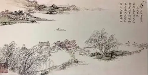 苏堤春晓 清·董诰