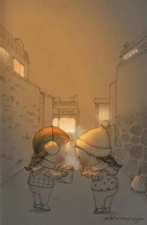 欣赏|这些暖心的小插画,瞬间把我拉回童年.