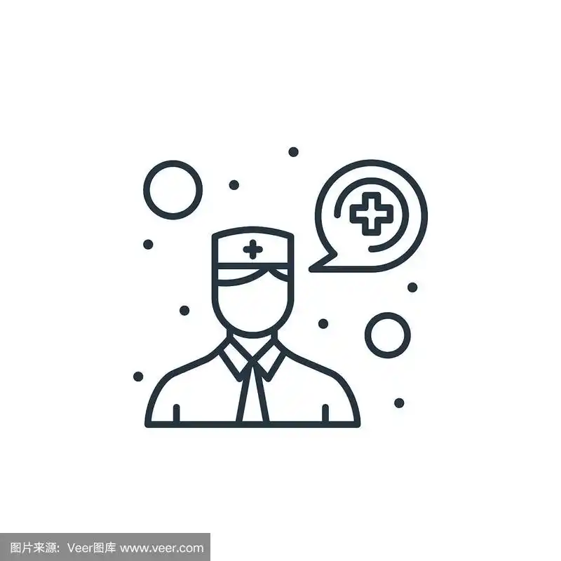 医生矢量图标.医生可编辑中风.医生线性符号,用于web和移动应用程序,