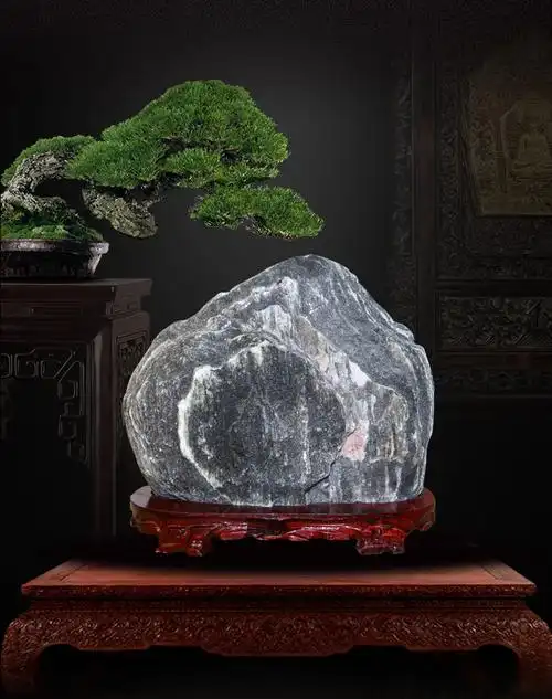 泰山石敢当庭院原石风景花纹旺运补角靠山石底座家居风水摆件b1003高