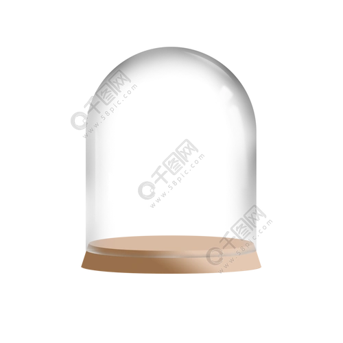 手绘透明玻璃罩元素