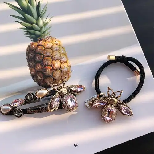 美芙仁小蜜蜂发卡头饰夹子韩国日韩网红小姐姐ins风复古顶夹鸭嘴边